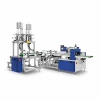 Machine d'emballage de gobelets et bols en papier à double rangée